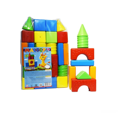 Конструктор "Мастерок" №1 (15 деталей), пак. пвх