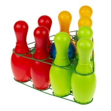 Кеглі "Веселка 9" (кеглі - 9 шт, куля), сітка п/м