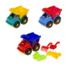 Машинка Самоскид "Тотошка" №2 (машина, лоп. и граб. ЛГ4, две пас. П4), сетка п/м