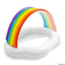 Басейн 57141 (6шт) 142-119-84см, навес-радуга, 82л, 1-3г, ремкомплект,в кор-ке,