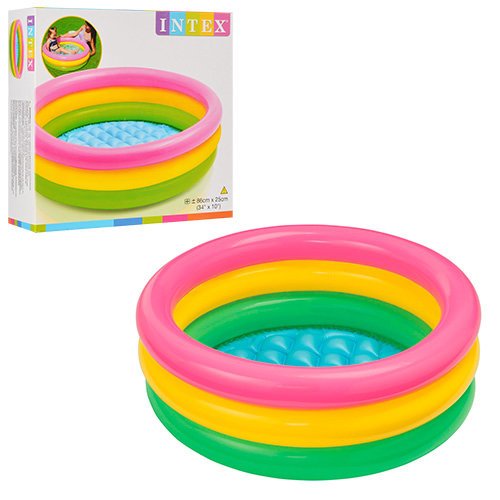 Басейн 58924 (6шт) детский, 3 кольца, 86-25см, 68 л, 0,683кг, в кор-ке, 20,5-19,5-5,5см
