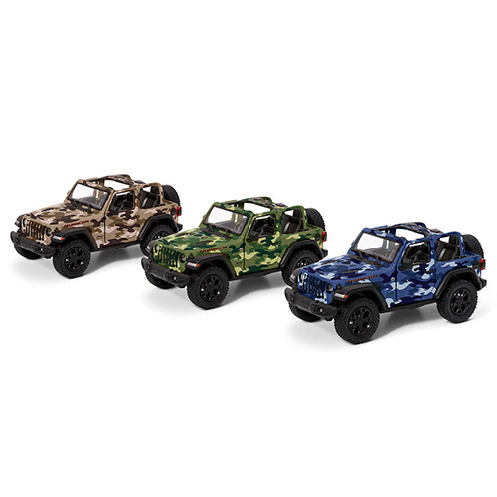 Машинка KT5420WB (24шт) металл, инер-я, Jeep Wrangler Military, 12,5см, открыв.двери, резин.колеса, 3цв, в кор-ке, 16-7-8см