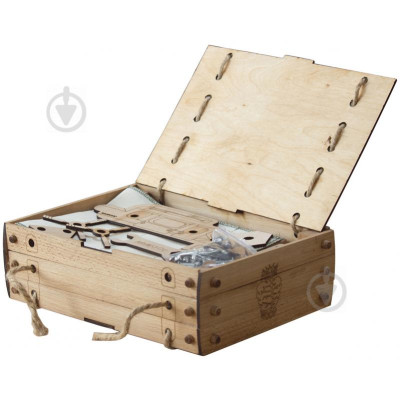 Конструктор з дерева  гелікоптер  на гвинтах  елементах  фанерна  упаковка