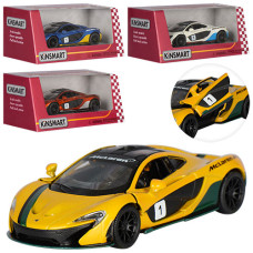 Машинка KT5393WF McLaren P1 (24шт) металл, инер-я,12см, 1:32, рез.кол, открыв двери,4 цвета, в кор-ке,16-7-8см