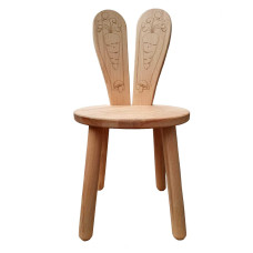 Стільчик Зайка мінік (1-ша  ростова кругле сидіння укош ножки ) вис сид 260 мм, діам сид 280 мм