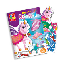 Магнітна гра одягалка "Єдиноріг" в папці VT3204-27 (укр)