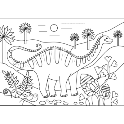 Розмальовка Подивись і розфарбуй Динозаври 24ар 0629