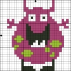 Набір для творчості зі стразами (наліпка) "МОНСТРИК" 9*9 см