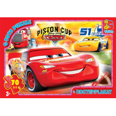 Пазли ТМ "G-Toys" із серії "Тачки", 70 елементів Z10189