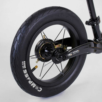 Велобіг Corso "Prime C7" 84209 чорно-помаранчевий, колесо 12", магнієва рама, заднє ручне гальмо, в коробці