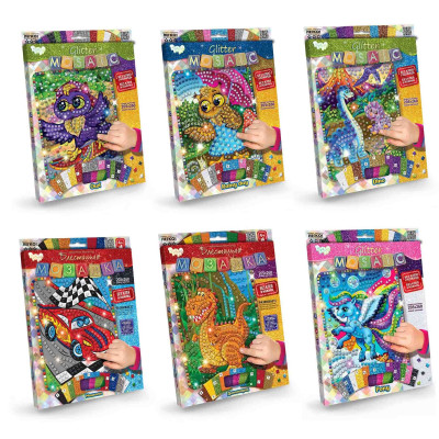 Набір для творчості "Блискуча мозаїка "Glitter Mosaic" с.3 (20)БМ-03-01,02,03,04,05...10
