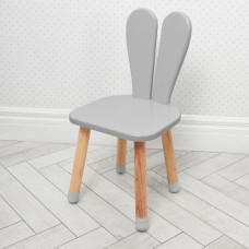 Стільчик ARINWOOD Зайчик Сірий Круглоовальне сидіння 04-2GREY