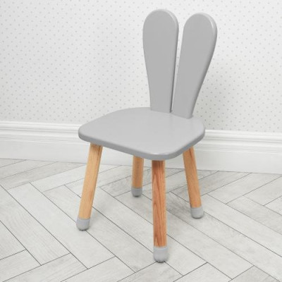 Стільчик ARINWOOD Зайчик Сірий Круглоовальне сидіння 04-2GREY