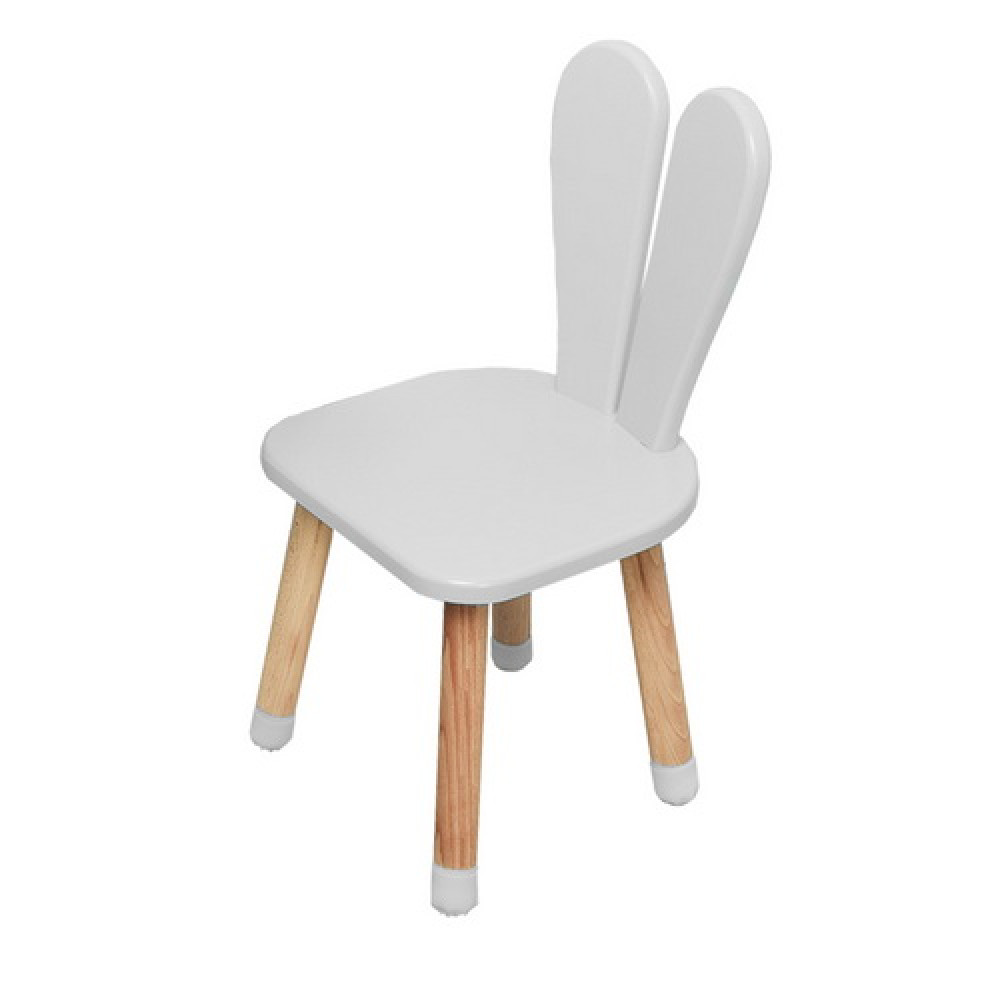 Стільчик ARINWOOD Зайчик Сірий Круглоовальне сидіння 04-2GREY