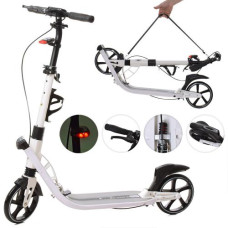 Самокат   Акція!SR 2-015-4-W (1шт) взросл,алюм,кол2штПУ200мм,руль92/102см,ручн.тормоз,фара,амортиз ,белый
