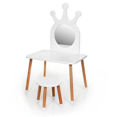 Комплект ARINWOOD Трюмо (столик + табурет) Білий 03-01W