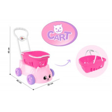 Візок для супермаркету в сітці Рожевий в сітці ТехноК, 7587