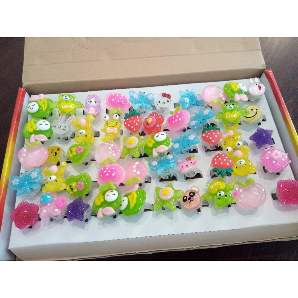 Колечко, світлові ефекти, в дисплеї 50 шт( мікс)