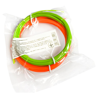 Пластик для 3Dручки, набор 3шт, микс цветов, в кульке, 10-10-2см PLA филамента (запаска) G153 (50шт)