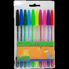 Набір із 10-х кулькових ручок, 10 кол.