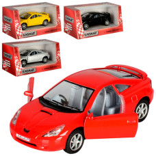 Машинка KT 5038 W TOYOTA CELICA |(24шт) металл, инер-я, 1:34, 12см, откр.двери, 4цвета, в кор-ке