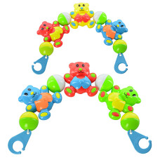 Брязкальце 6352 B (288шт) розтяжка на ліжечко, мишки, 2 цвета, в кульке, 37-7-3см