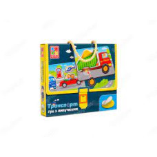 Гра з липучками "Транспорт"  VT1302-28 (укр)