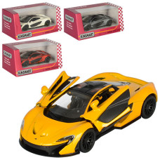 Машинка KT5393W (24шт) MCLAREN P1 металл, инер-я, 1:36, 12см,открыв. двери, рез.колеса,4цвета,в кор-ке,16-8-7см