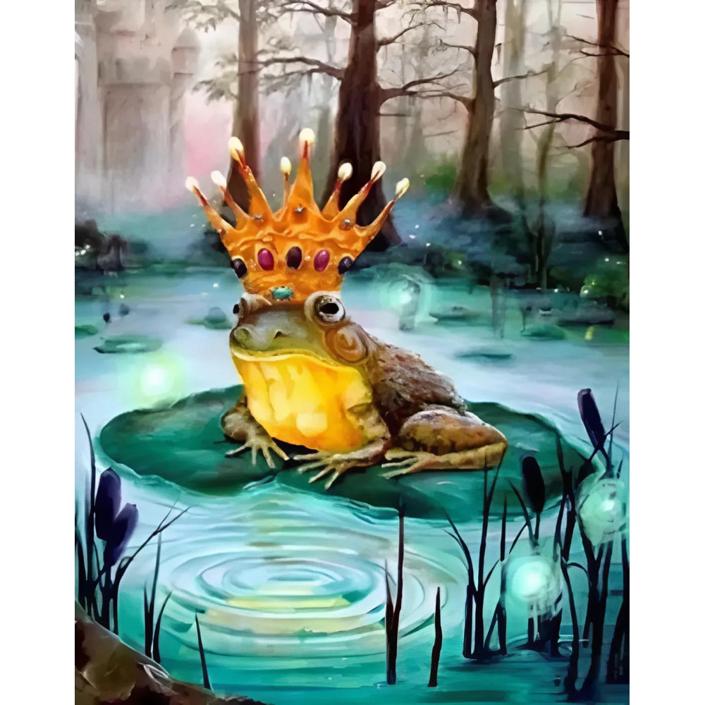 Набір для творчості зі стразами на картоні   5D "Царівна жаба" 21*25см