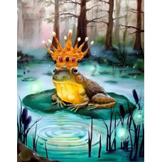 Набір для творчості зі стразами на картоні   5D "Царівна жаба" 21*25см