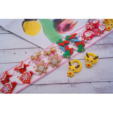 Гумка мікрофібра новорічна, 3 см. 31-3.6-18, в упаковці 20шт, ціна за упаковку.