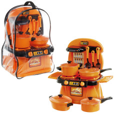 Набір посуду "Cooking Plate with Dishes" Помаранчевий (10 пр) в сумці YU-P1702