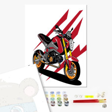 Картина за номерами "Байк блискавка", 40х30 см, MEX7101