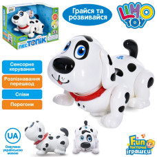 Собака FT 0032 (18шт) Топик, интерактив,сенсор,муз-звук(УКР), свет, на бат-ке, в кор-ке, 27-20-15см