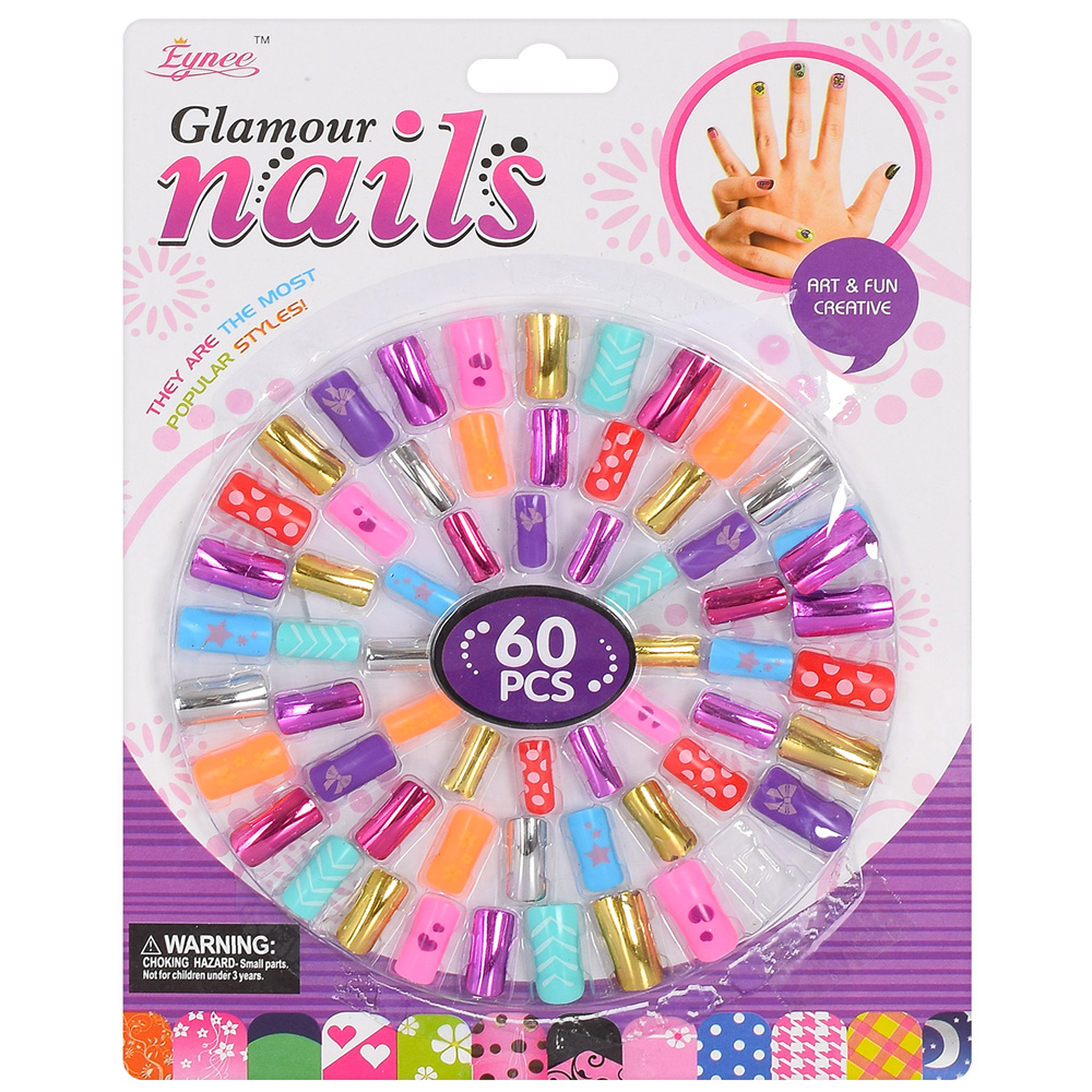 Косметика C3459 (120шт) нігті - 60 шт, на планшетці 19,3 * 25,3 * 1 см