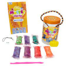 Набір тіста для ліпки 71807 (укр) Містер тісто 7 кольорів з блискітками, у блістері 7*11см