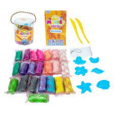 Набір тіста для ліпки 71811 (укр) Містер тісто 22 кольори з блискітками, у блістері 11*13см