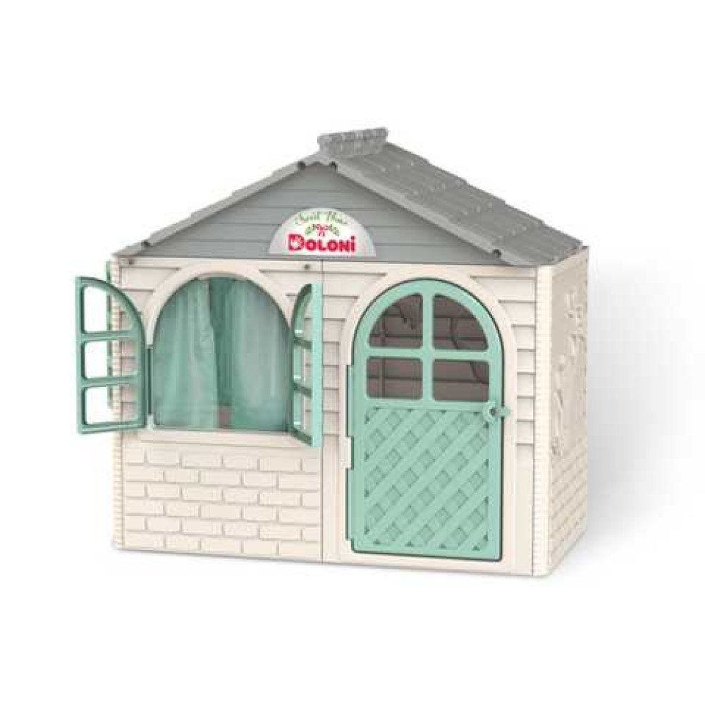 Будинок з шторками DOLONI (69*129*120см) 02550/15 Бежево-сірий
