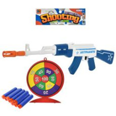 Автомат 625-4 (36шт) 66см, м'які кулі-присоски 10шт, мішень, в кульку, 20,5-61-5см