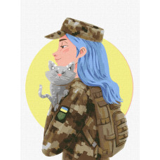 Набір для розпису по номерах "Пухнастий порятунок" 30х40см KHO4891