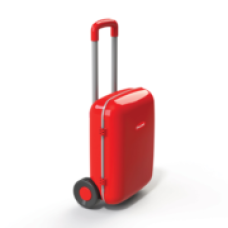 Валіза дитяча червона 29см	*18,5см*61,5см Doloni" арт 01520/01