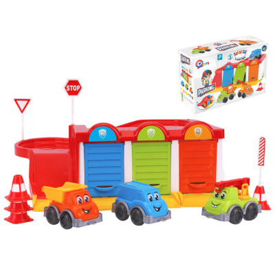 Гараж в коробці з дорожніми знаками ТехноК 8584