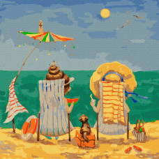 Набір для розпису по номерах "У шезлонгах" 40х40см KNO4811