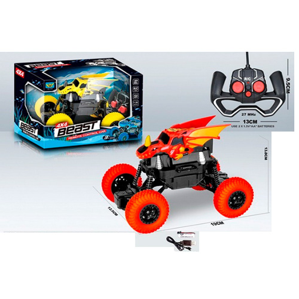 Джип WL-134B-37B (12шт) р/у, аккум, 19 см, USB-зарядне, 3 кол, в корбці, на батці, 26-18-15см