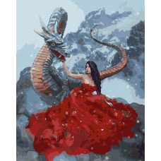 Набір для розпису по номерах "Містична зустріч" 40х50см KHO4917