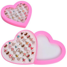 Колечко  JZ11164 (720шт) металл, (36шт) ціна за штуку(микс видов) в дисплее, 15,5-14-3,5см