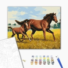 Картина за номерами: Сімейний галоп