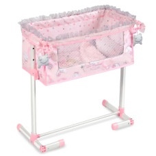Манеж 51234 (6шт) для ляльки,металл, 50-34-50см,подушка,одеяло, подвески, в кор-ке,27-52-85см