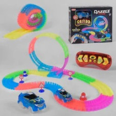 Автотрек на р/у 136 (36/2) світло, звук, 134 деталі, в коробці