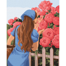 Набір для розпису по номерах "Ароматні півонії" 40х50см KHO4991